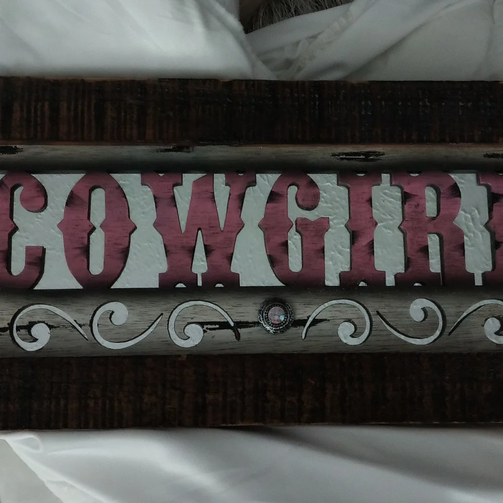 Pink Cowgirl Mirrored Picture
